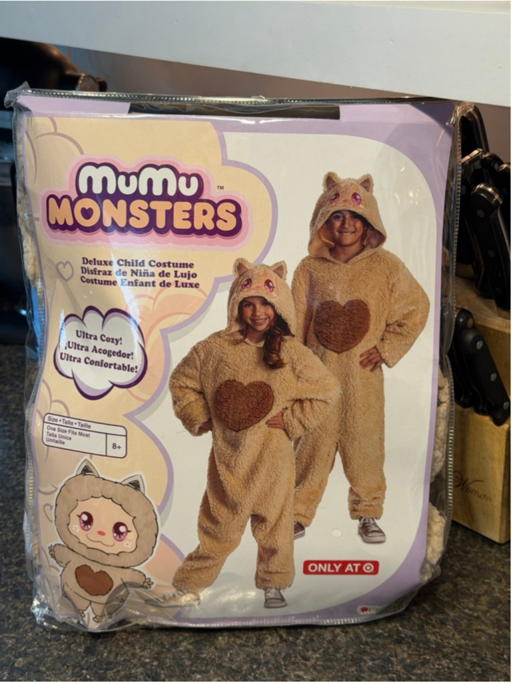 New MUMU MONSTERS Hooded Jumpsuit Costume One Size Pajamas Dress